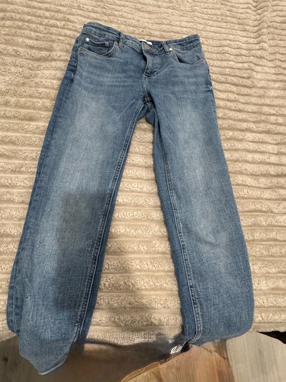 Zara Women's Light Blue Straight-Leg Jeans
